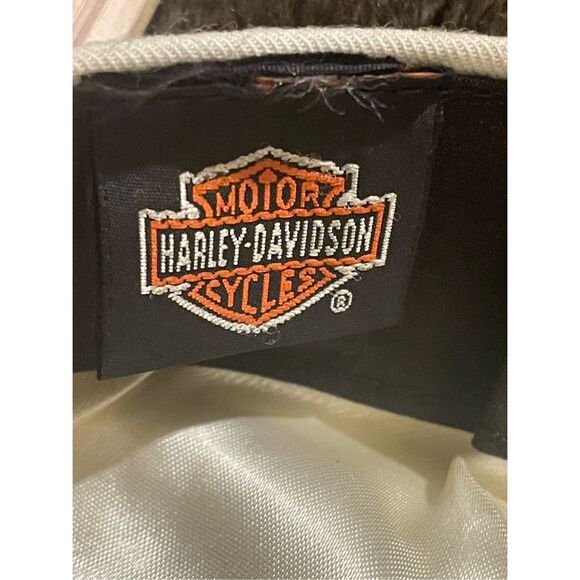 Vintage White Harley Davidson Cap Hat Large Made in USA - Picture 12 of 13
